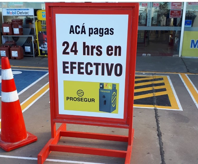 Máquinas de automatización de efectivo de PROSEGUR, permiten el pago del combustible en efectivo las 24 horas