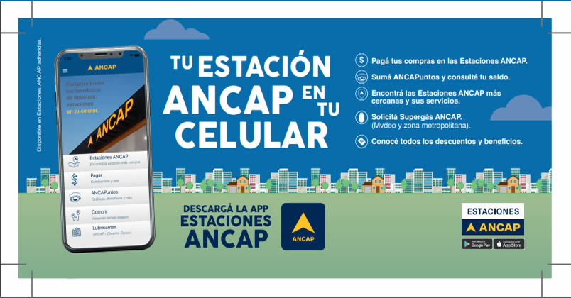 ANCAP ya cuenta con aplicación con la que se puede pagar el combustible o saber dónde está la estación más cercana