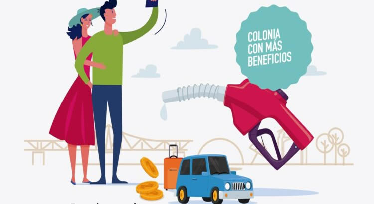 Intendencia y Asociación Turística de Colonia descontarán el valor de 10 litros de combustible a turistas