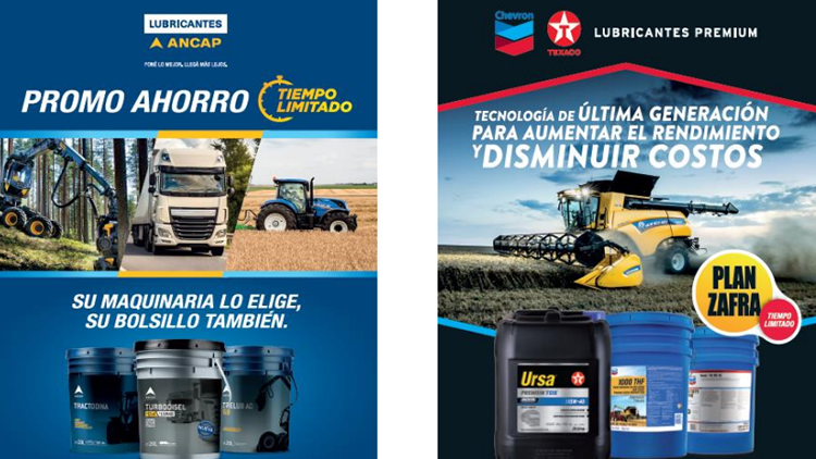 ANCAP lanzó su “Plan Zafra” con importantes ofertas en todos sus lubricantes